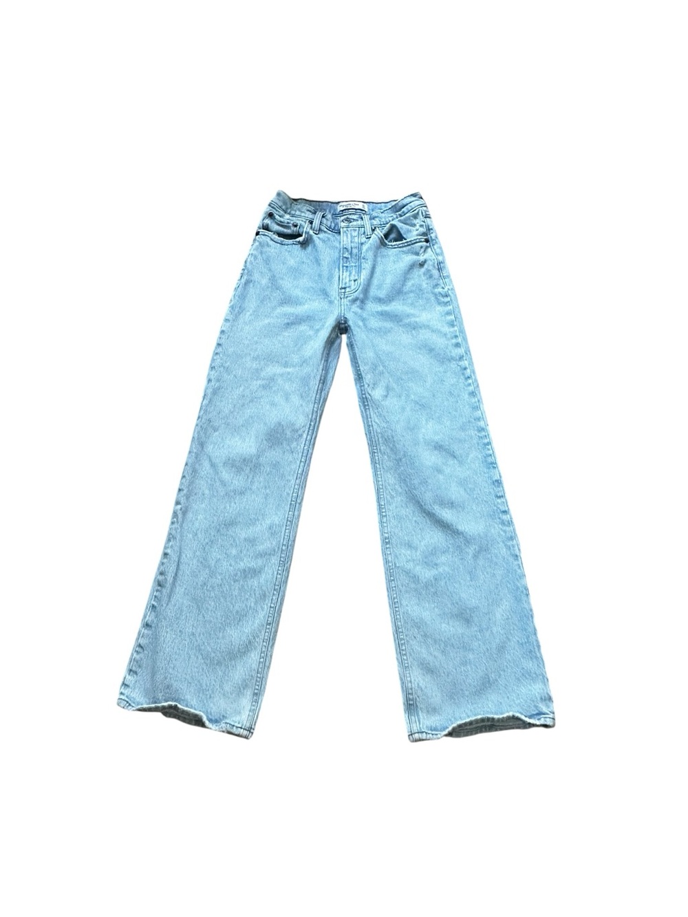 Abercrombie & Fitch 90s Relaxed High Rise Jeans Light wash denim distressed